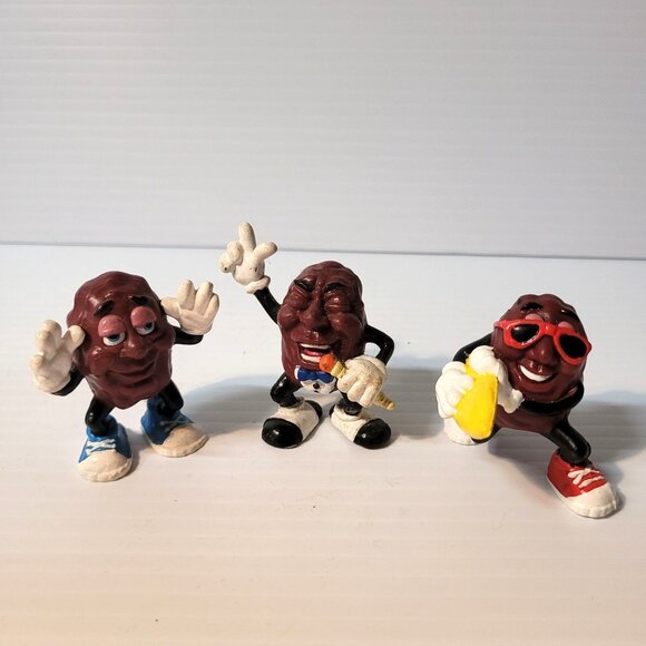 Lot Of 3 California Raisins PVC Figures 1980's Applause Retro Mixed Vintage - Picture 1 of 5